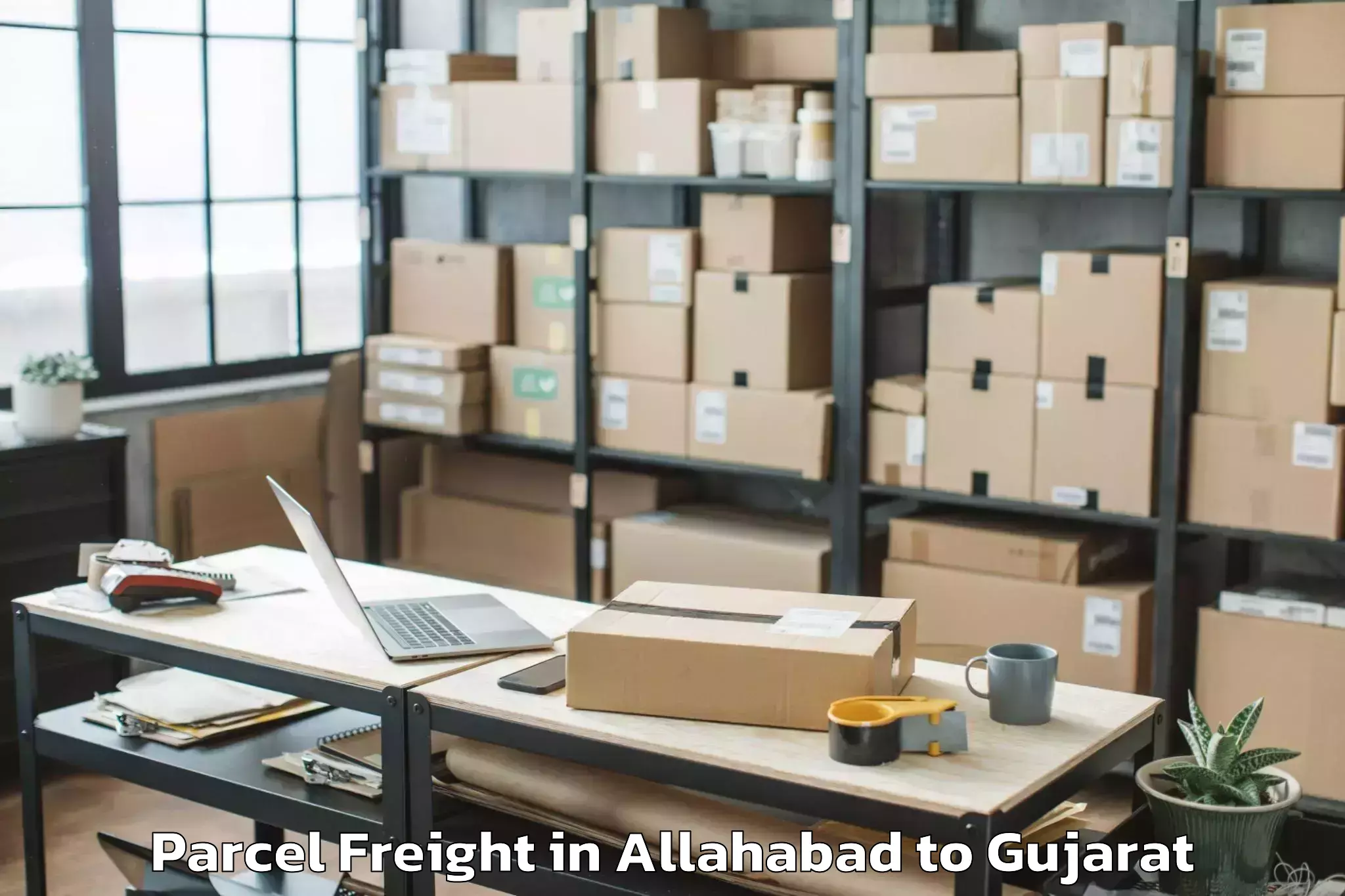 Allahabad to Khambhaliya Parcel Freight